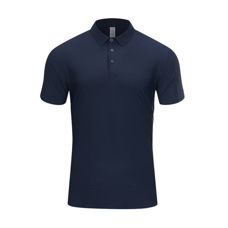 Sportiv-Locker Kurzarm-Shirt mit Turn-Down Kragen