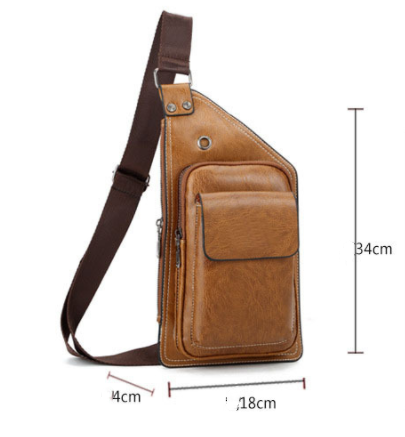 Brusttasche aus PU-Leder mit Reissverschluss | LuxeStyle