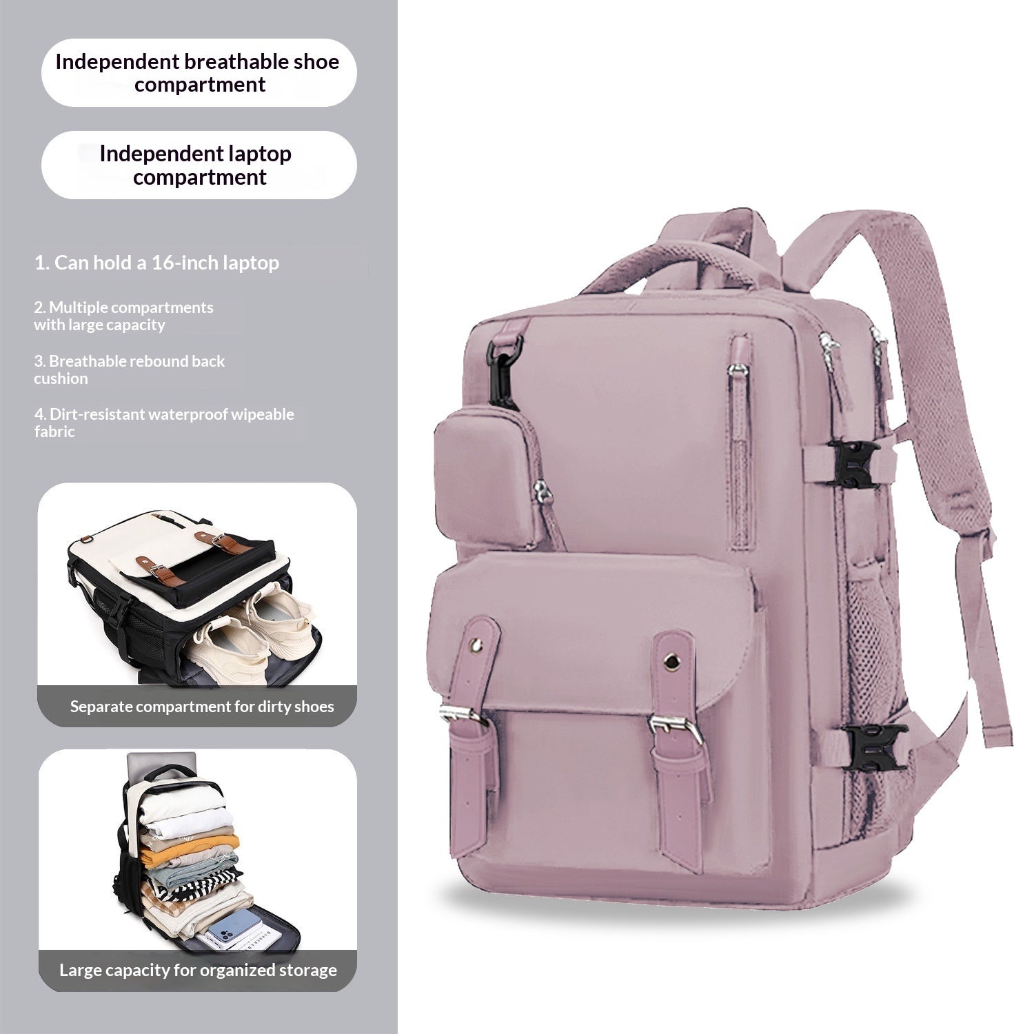 Grosser Laptop-Rucksack für Reise und Studium