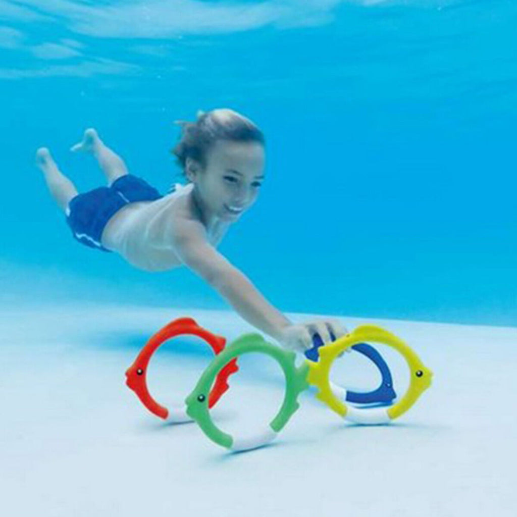 Tauchring-Set: 4 Ringe für Spiel & Spass unter Wasser!