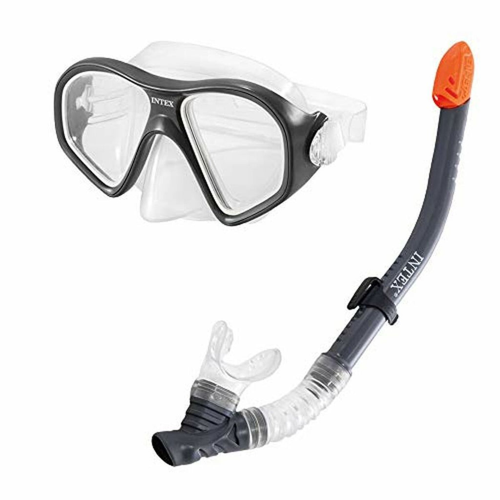 Taucherbrille mit Schnorchel Intex Gelb Schwarz Grau – LuxeStyle Schweiz
