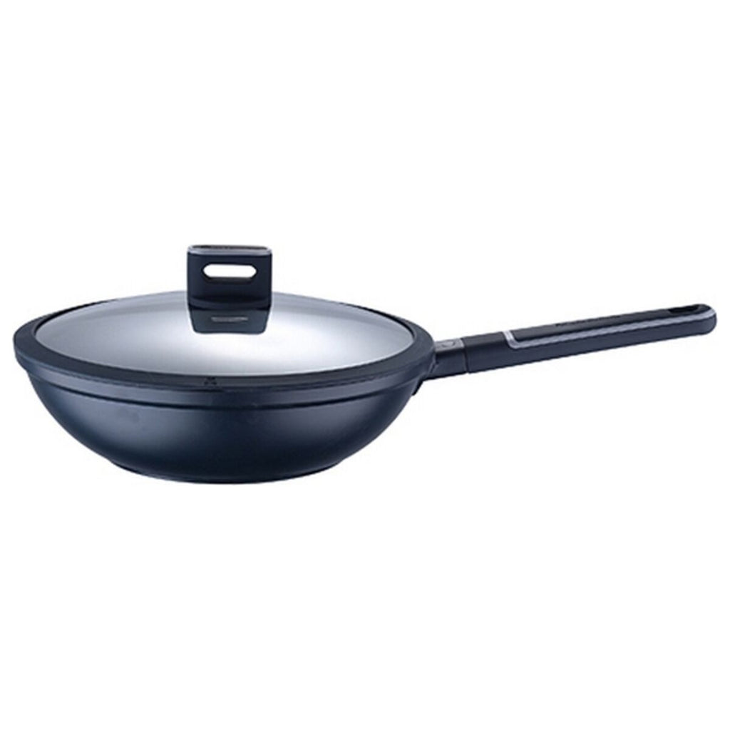 Wok Pfanne Masterpro Indigo Schwarz Aluminium (Ø 28 cm)