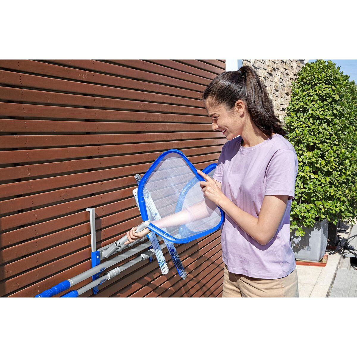 Bestway Zubehör Organisator Stahl und Abs Pool und Garten
