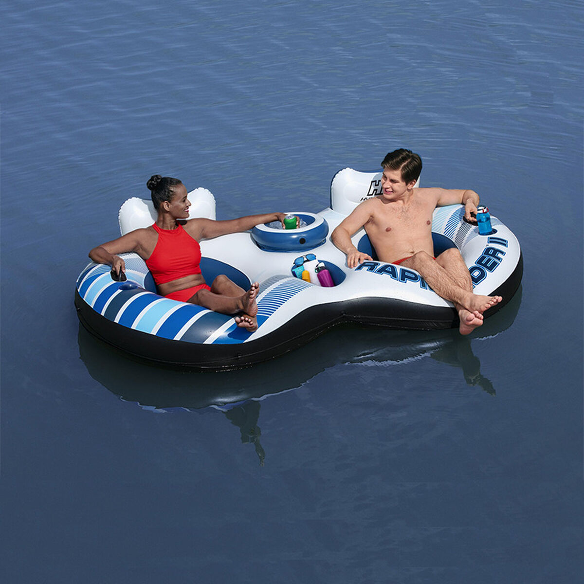 Bestway Doppel-Aufblasrad mit Griffen Rapid Rider 251x132 cm Strand un