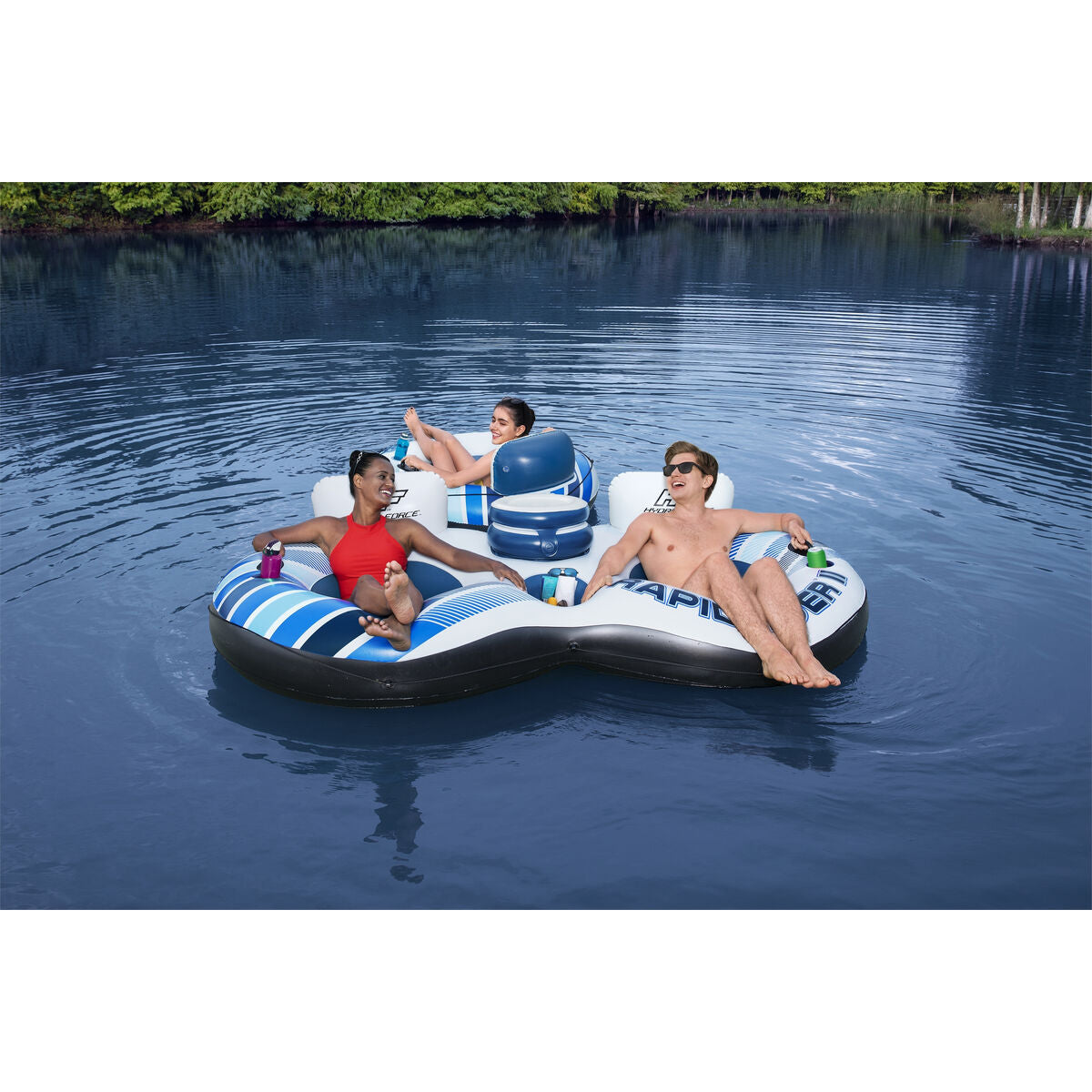 Bestway Doppel-Aufblasrad mit Griffen Rapid Rider 251x132 cm Strand un