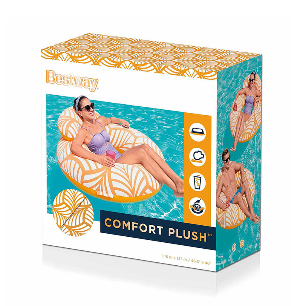 Bestway Komfort Deluxe Aufblasbarer Sessel mit Rückenlehne und Griffen