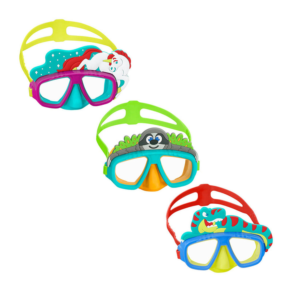 Bestway Tauchmaske Junior Anatomischer Gurt Sortierte Farbe +7 Jahre S