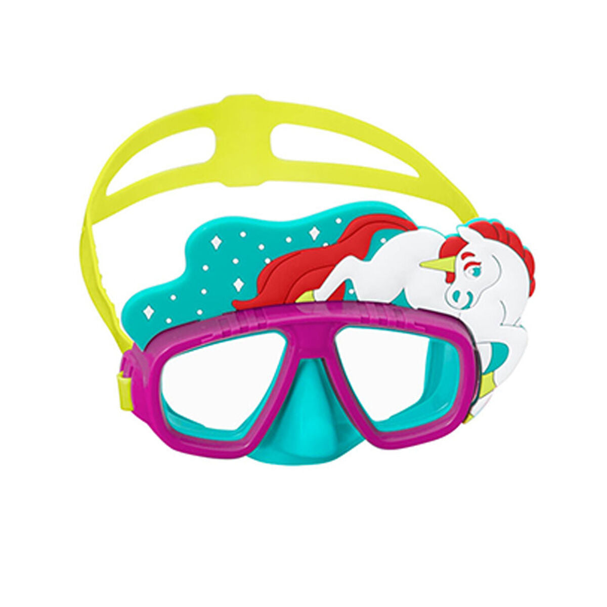 Bestway Tauchmaske Junior Anatomischer Gurt Sortierte Farbe +7 Jahre S