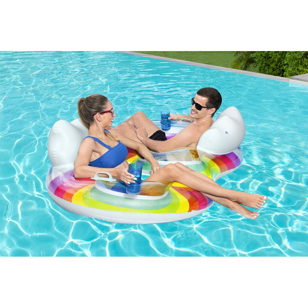 Bestway Aufblasbares Rad mit Griffen und Rückenlehne 186x116 cm Strand