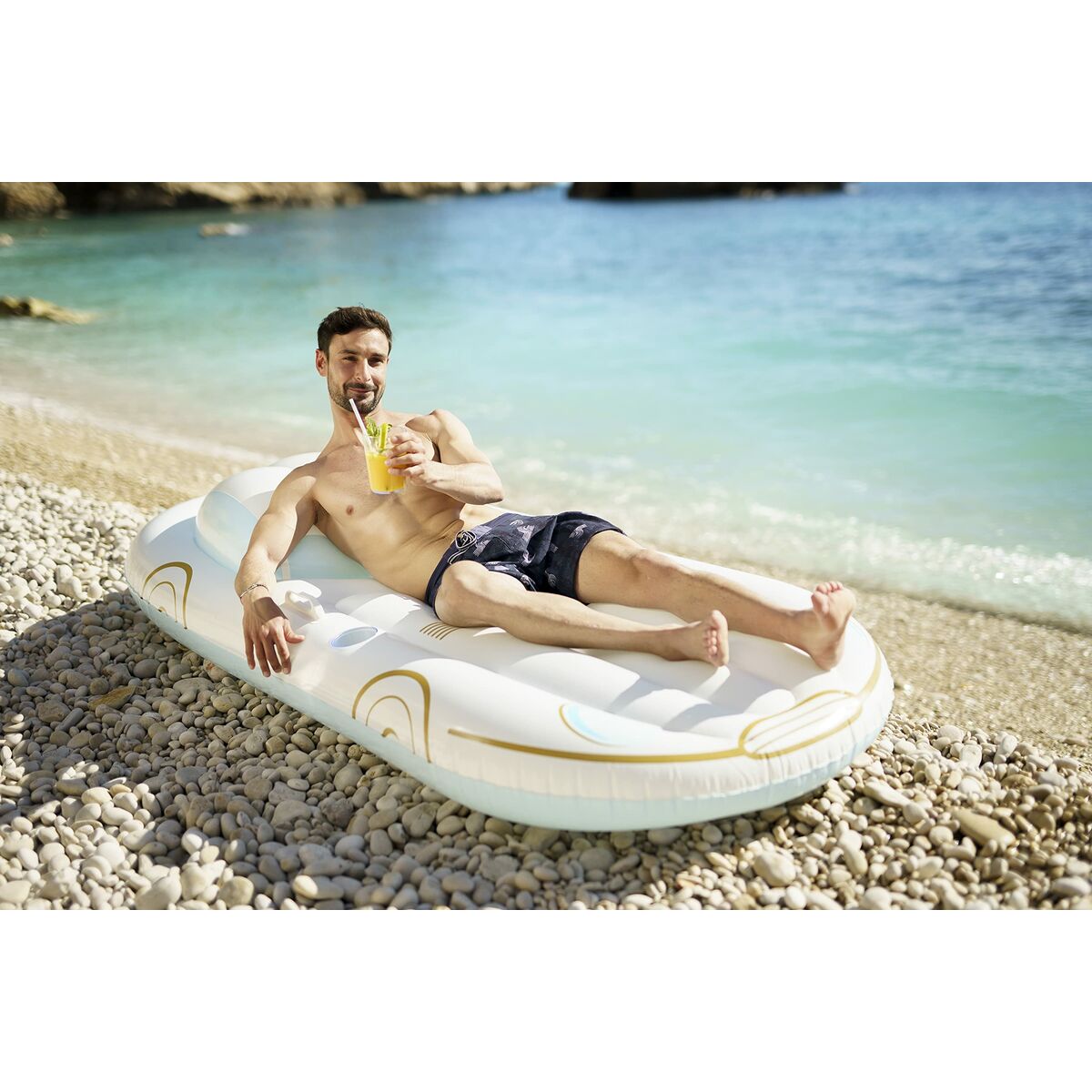 Bestway Luftmatratze Cruiser mit Rückenlehne und Griffen 228x108 cm