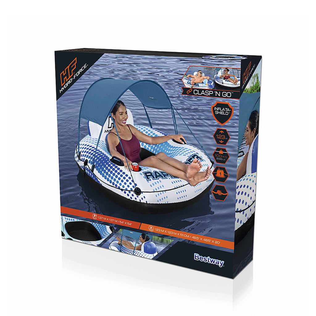 Bestway Aufblasbares Rad mit Handgriffen Rapid Rider mit Sonnenschutz