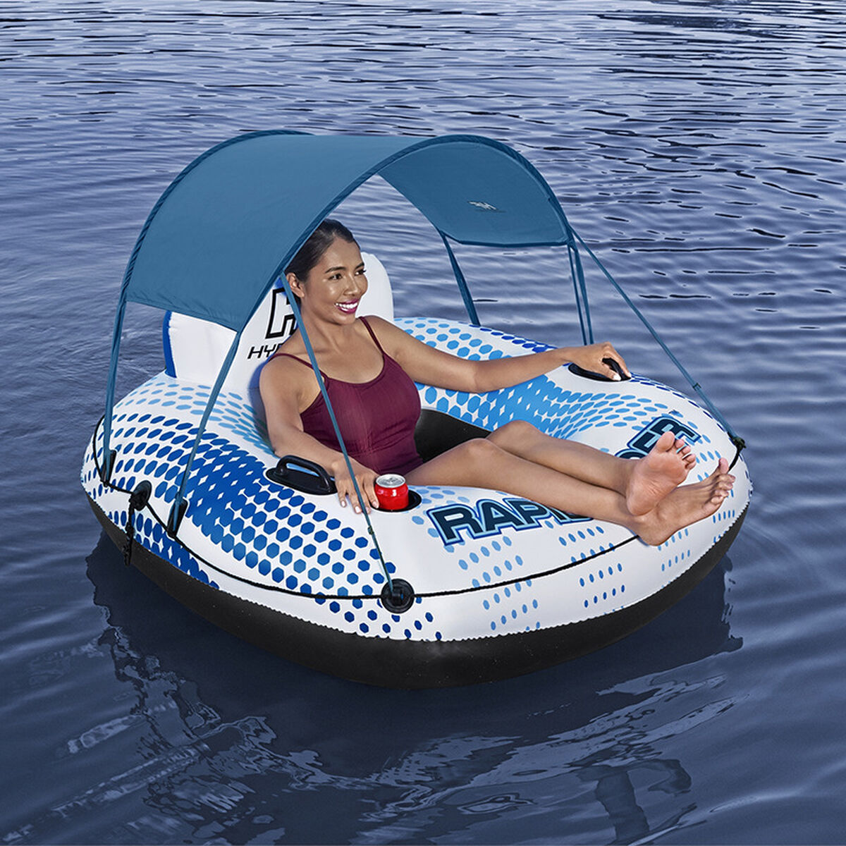 Bestway Aufblasbares Rad mit Handgriffen Rapid Rider mit Sonnenschutz