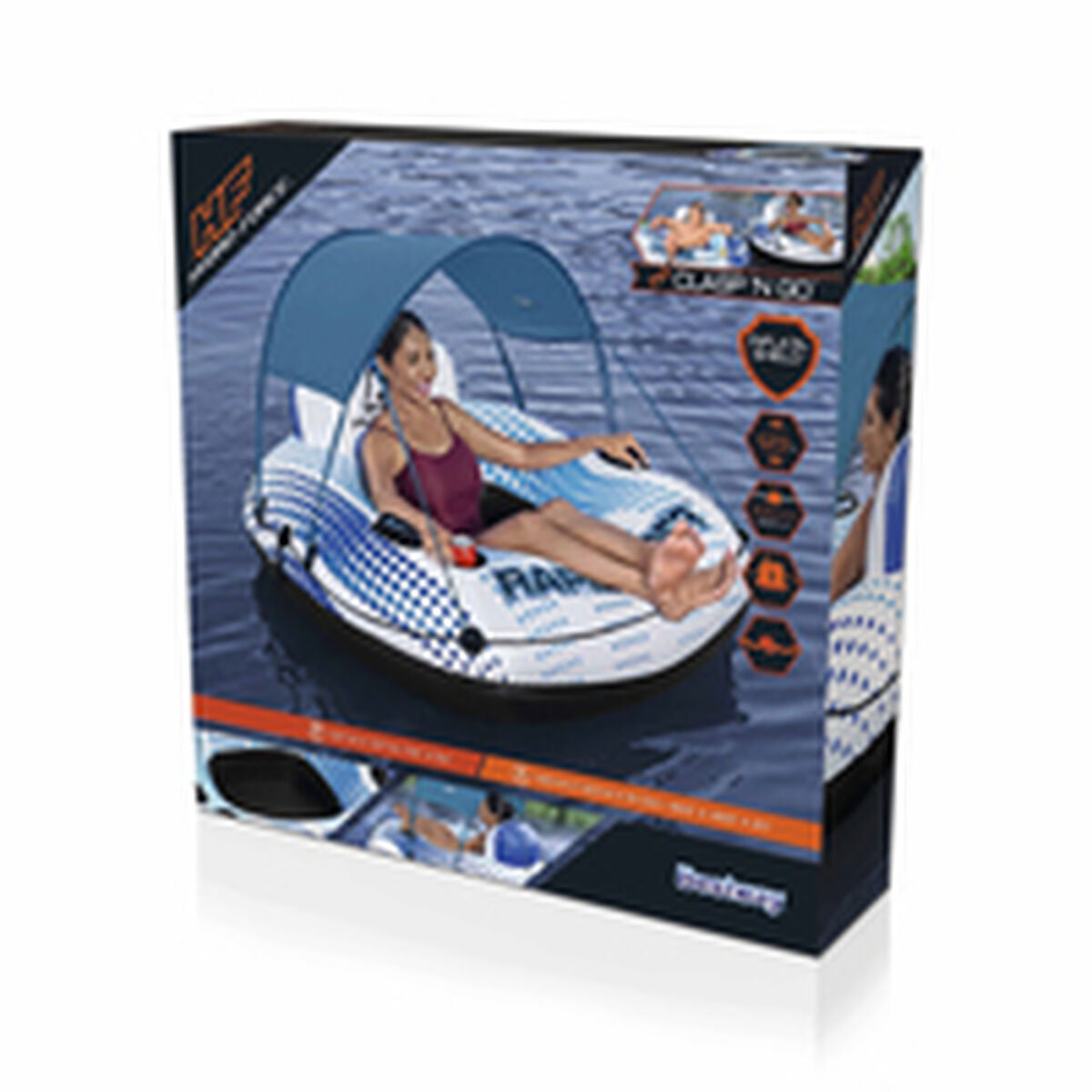 Bestway Aufblasbares Rad mit Handgriffen Rapid Rider mit Sonnenschutz
