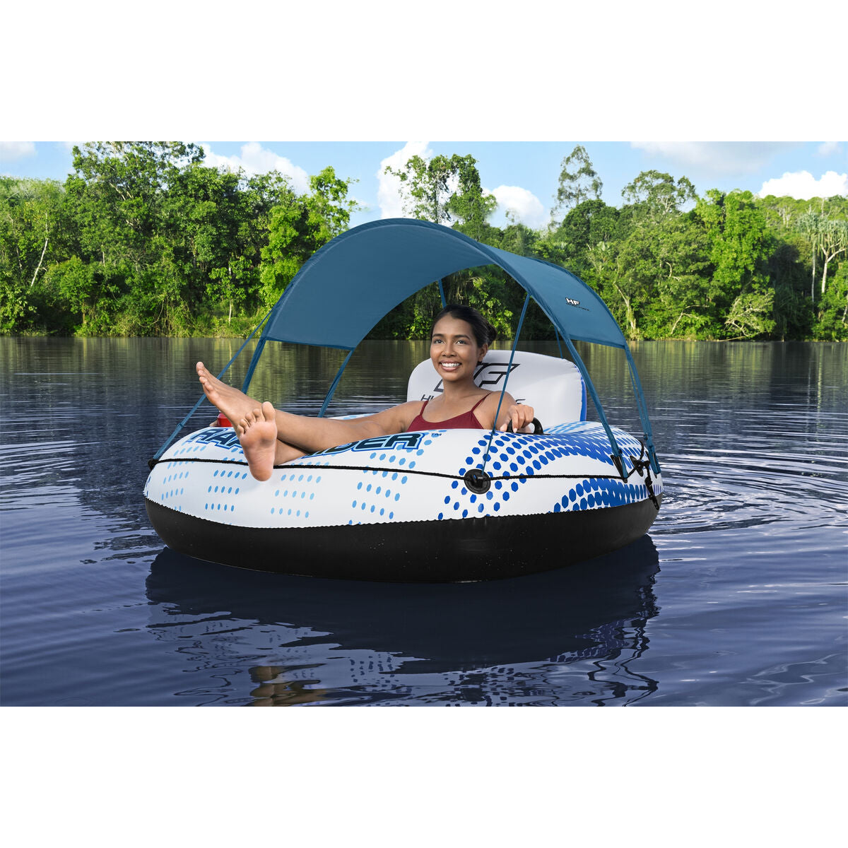 Bestway Aufblasbares Rad mit Handgriffen Rapid Rider mit Sonnenschutz