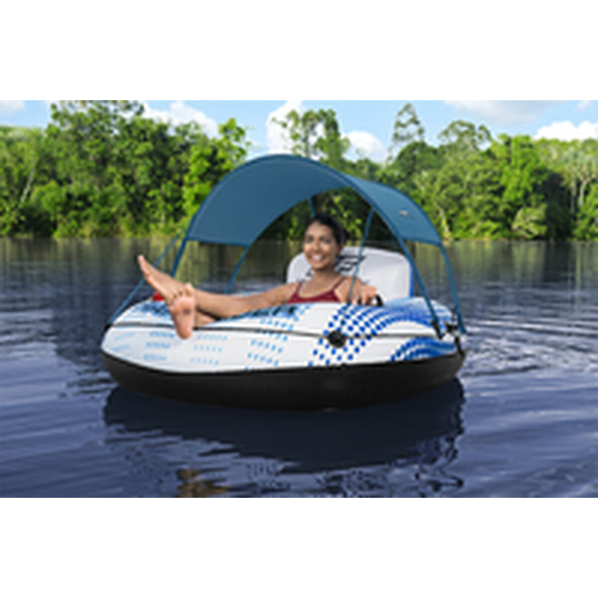 Bestway Aufblasbares Rad mit Handgriffen Rapid Rider mit Sonnenschutz