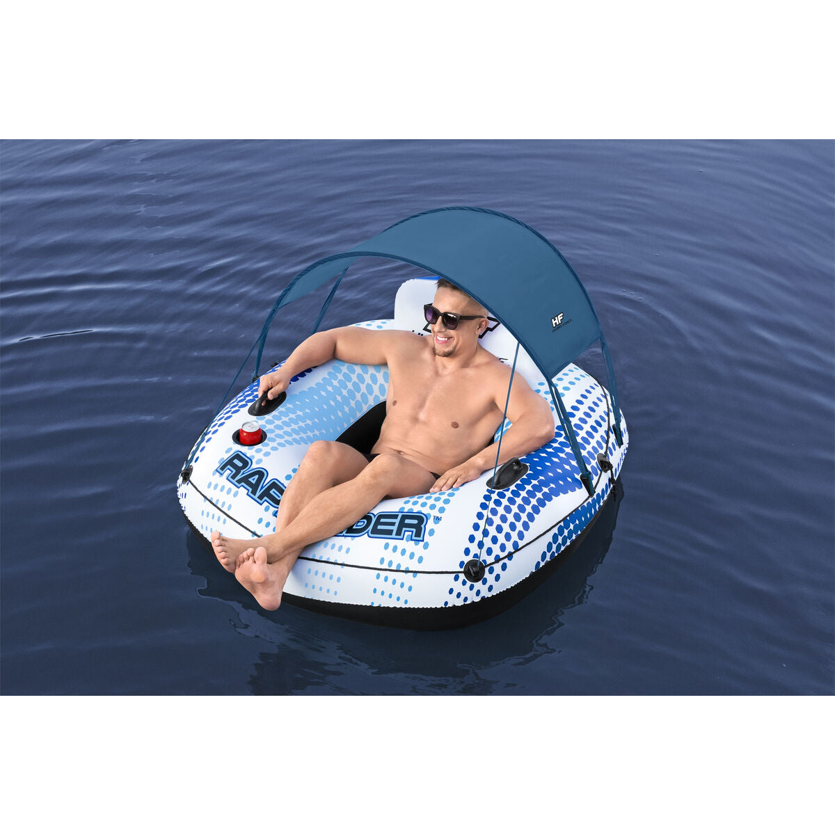 Bestway Aufblasbares Rad mit Handgriffen Rapid Rider mit Sonnenschutz