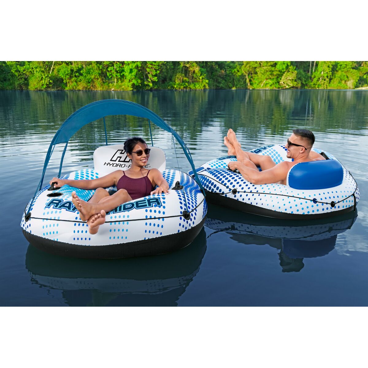 Bestway Aufblasbares Rad mit Handgriffen Rapid Rider mit Sonnenschutz