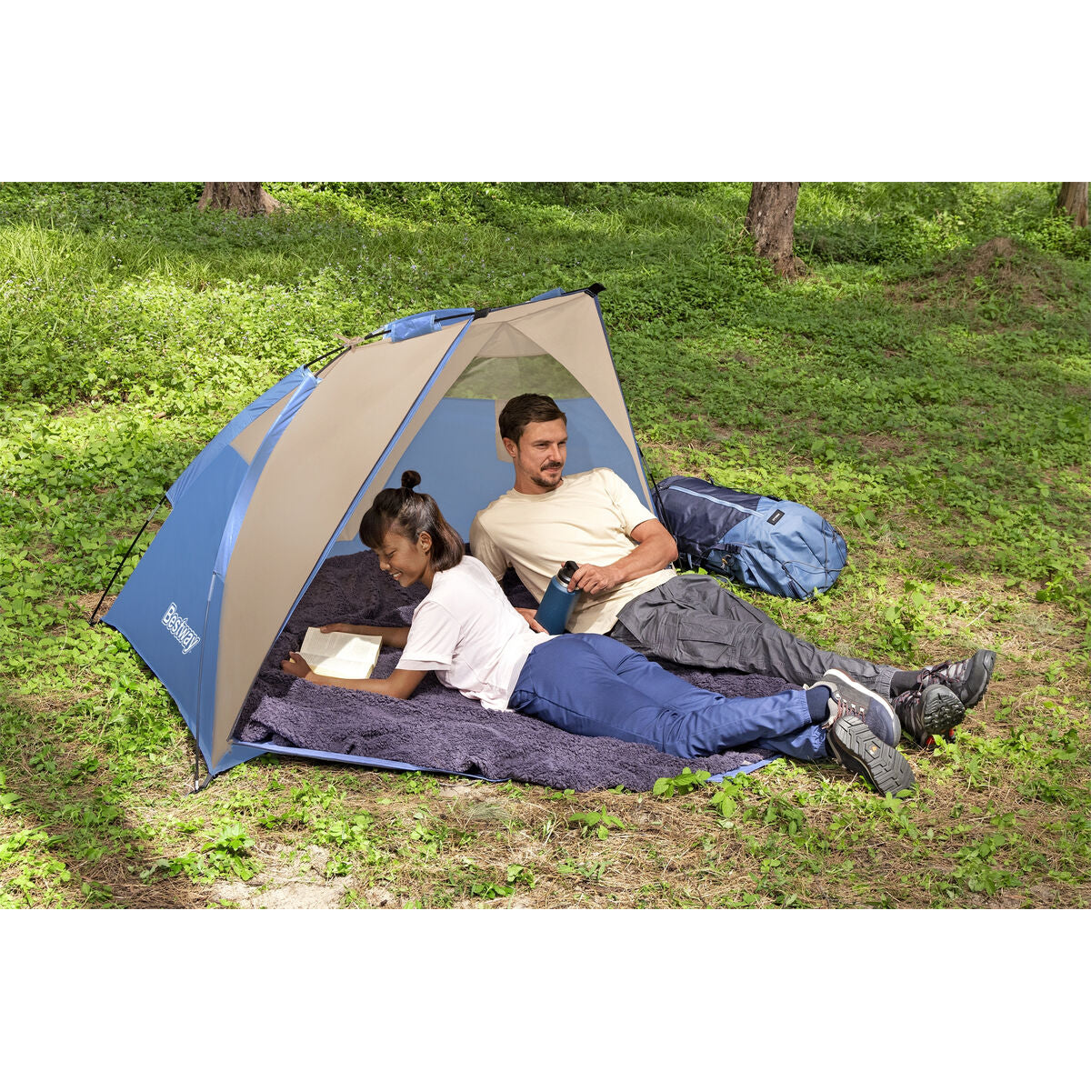 Bestway Zelt Polyester Fiberglas 200x100x100 cm Aufblasbar und Camping