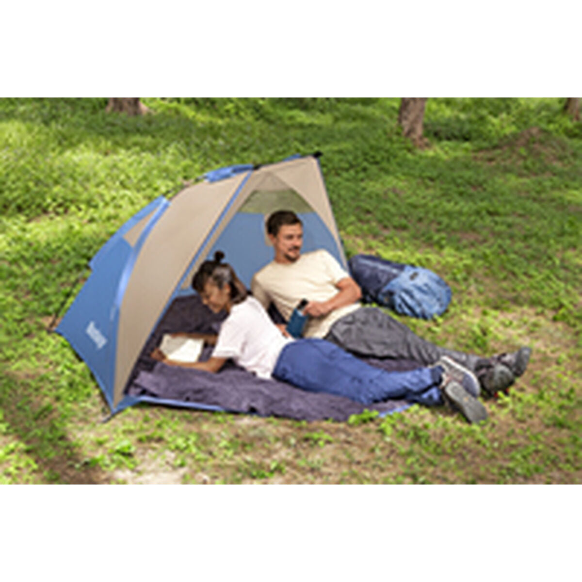 Bestway Zelt Polyester Fiberglas 200x100x100 cm Aufblasbar und Camping