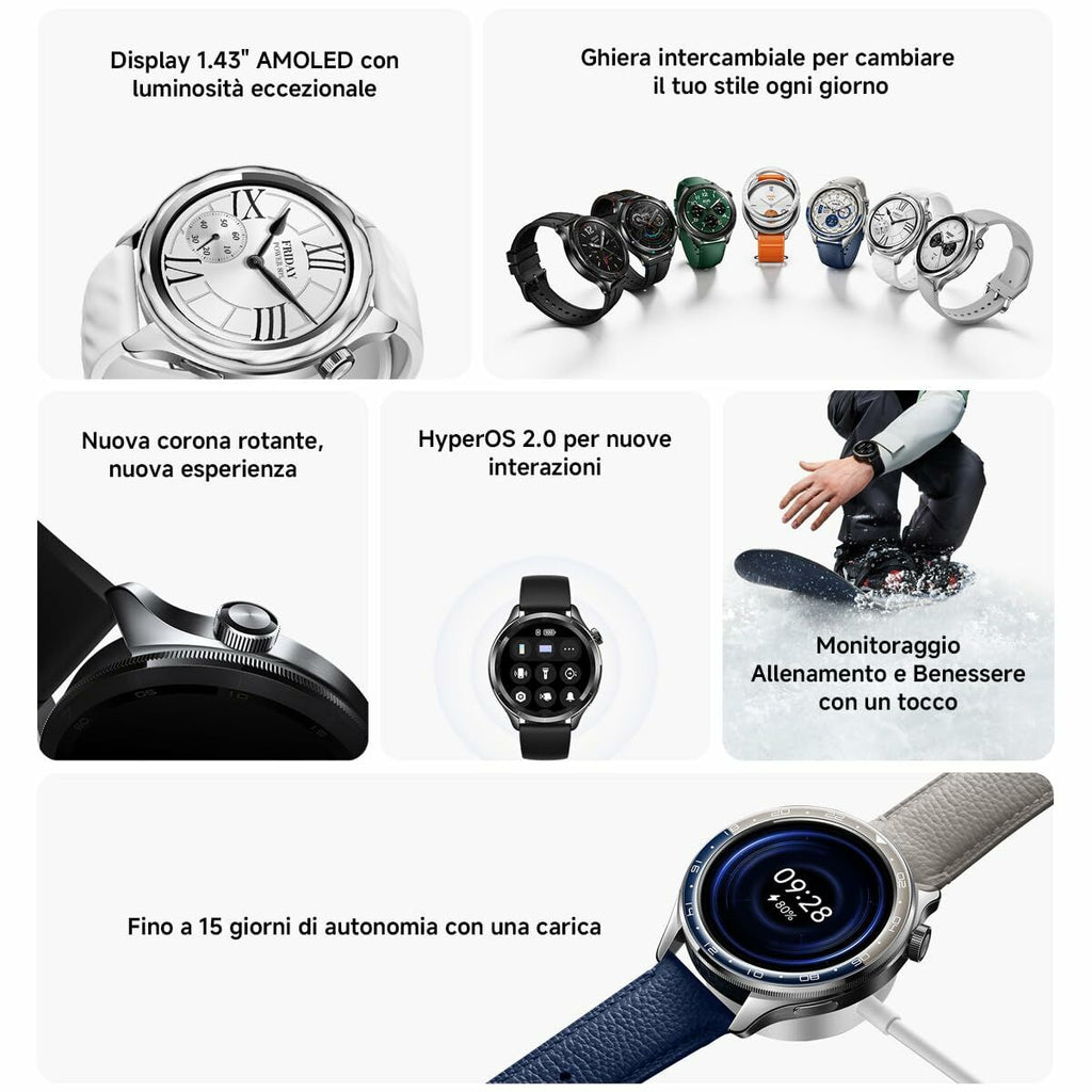 Smartwatch Xiaomi Watch S4 Silberfarben 1,43"