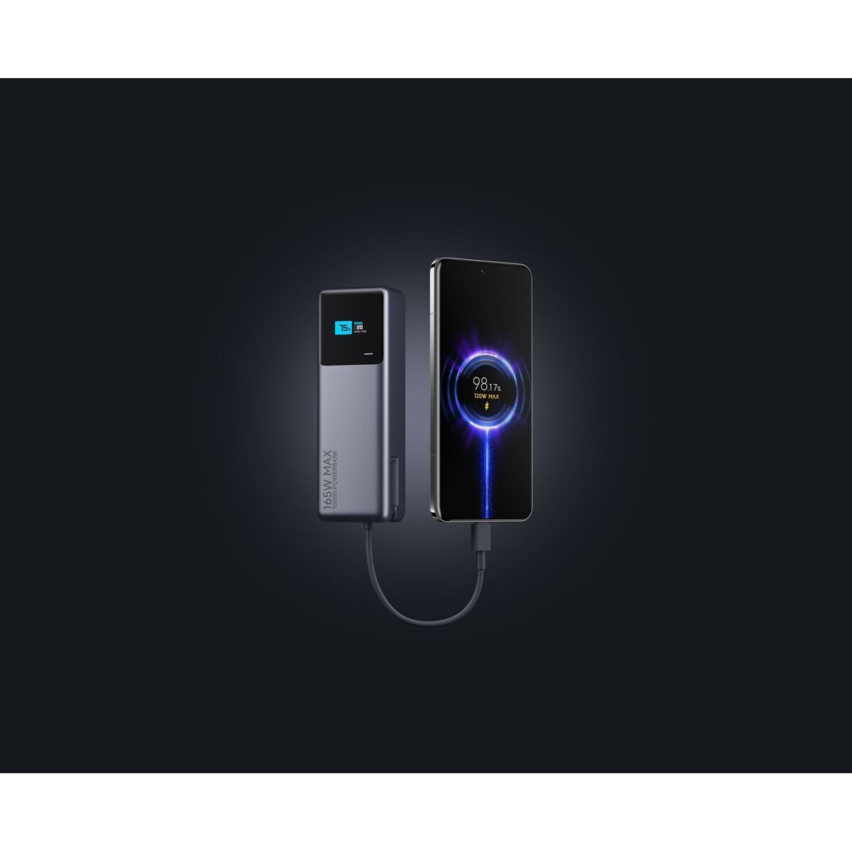 Powerbank Xiaomi 165W ICAB GY Grau Silberfarben mAh 165 W