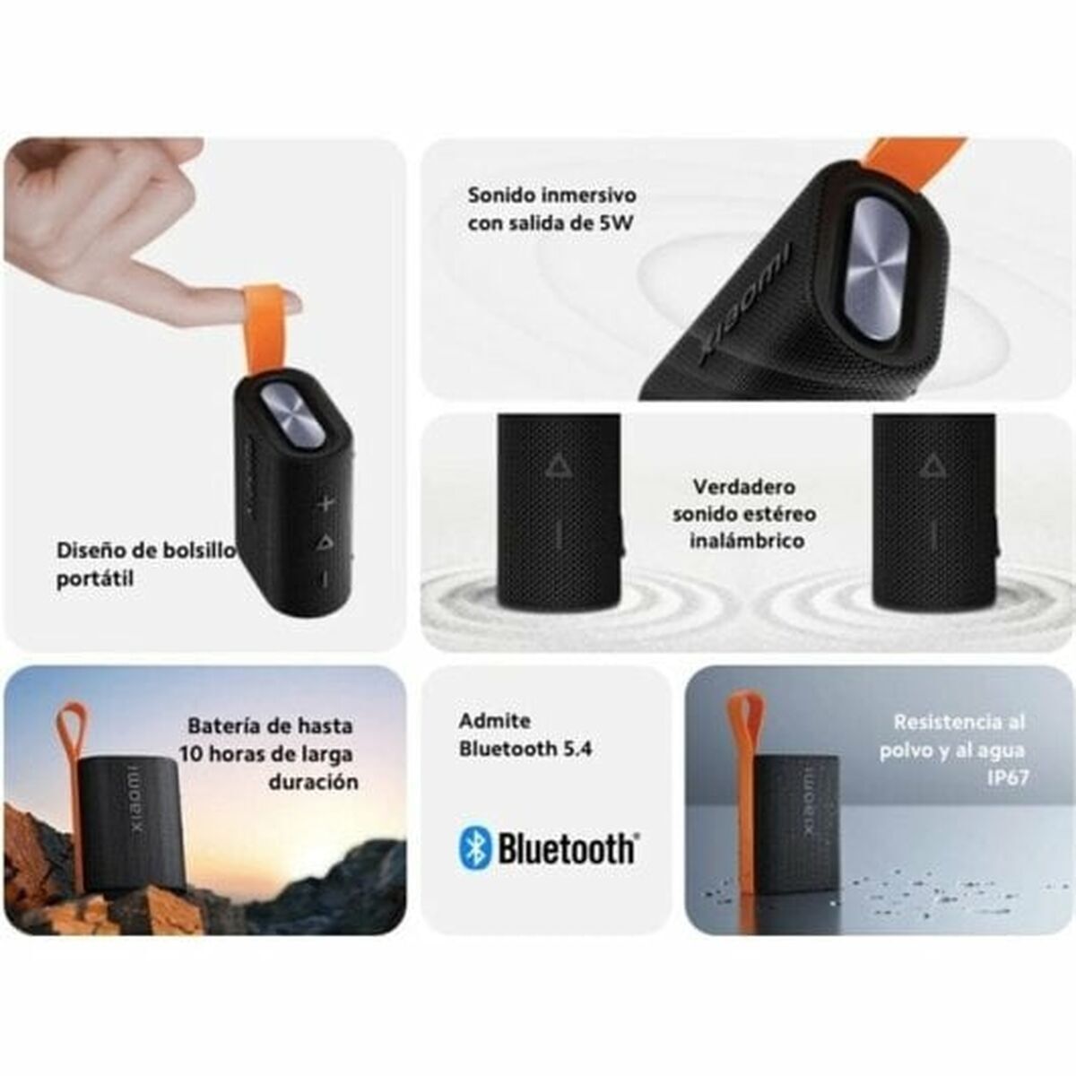 Tragbare Bluetooth-Lautsprecher Xiaomi QBH4269GL Schwarz 5 W