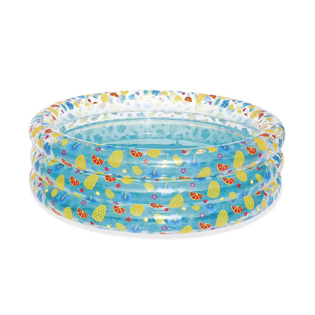 Bestway Aufblasbares Pool 3 Ringe Tropisch Transparent 170x53 cm +6 Ja
