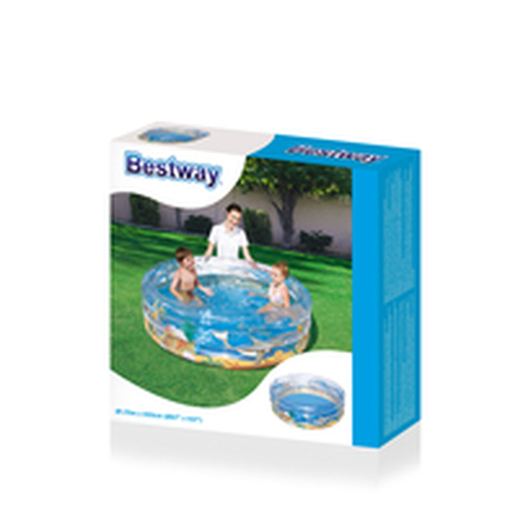 Bestway Aufblasbares Pool 3 Ringe Tropisch Transparent 170x53 cm +6 Ja