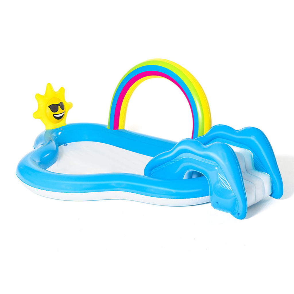 Bestway Aufblasbarer Pool Regenbogen Spielplatz 257x145x91 cm +2 Jahre