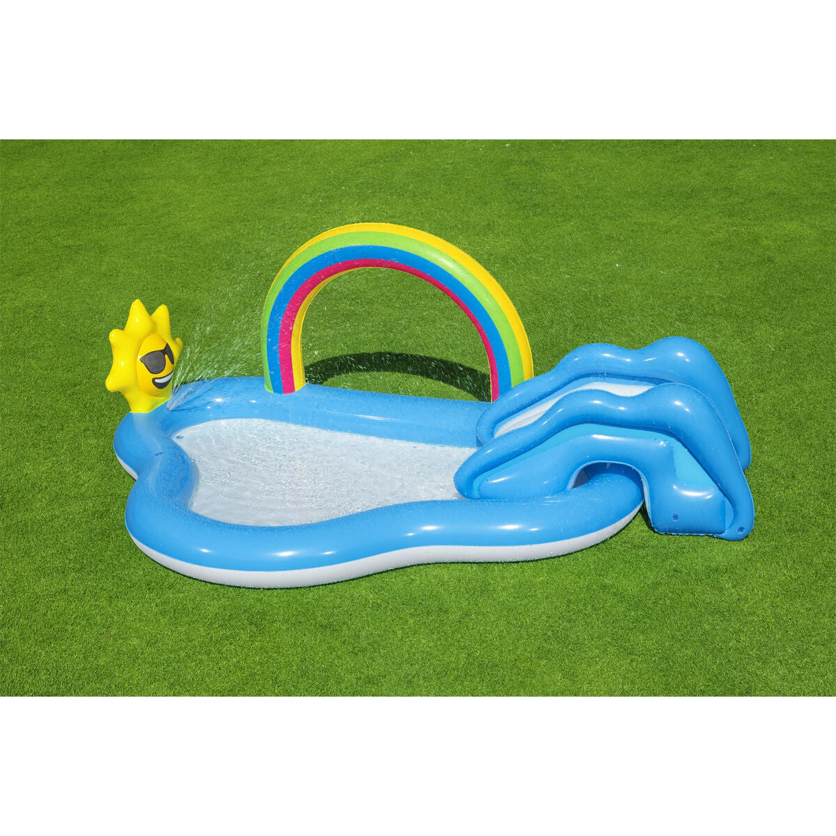 Bestway Aufblasbarer Pool Regenbogen Spielplatz 257x145x91 cm +2 Jahre