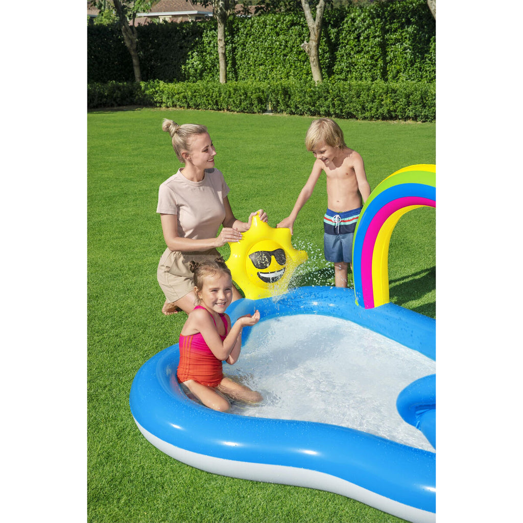 Bestway Aufblasbarer Pool Regenbogen Spielplatz 257x145x91 cm +2 Jahre