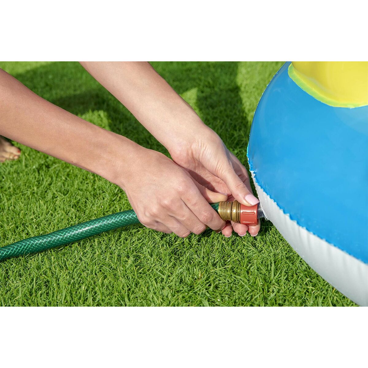 Bestway Aufblasbarer Pool Regenbogen Spielplatz 257x145x91 cm +2 Jahre