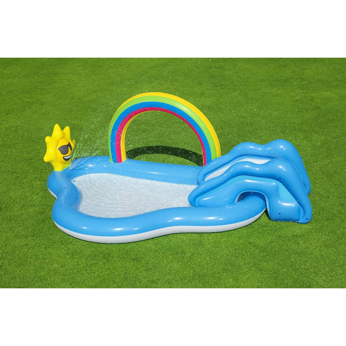 Bestway Aufblasbarer Pool Regenbogen Spielplatz 257x145x91 cm +2 Jahre