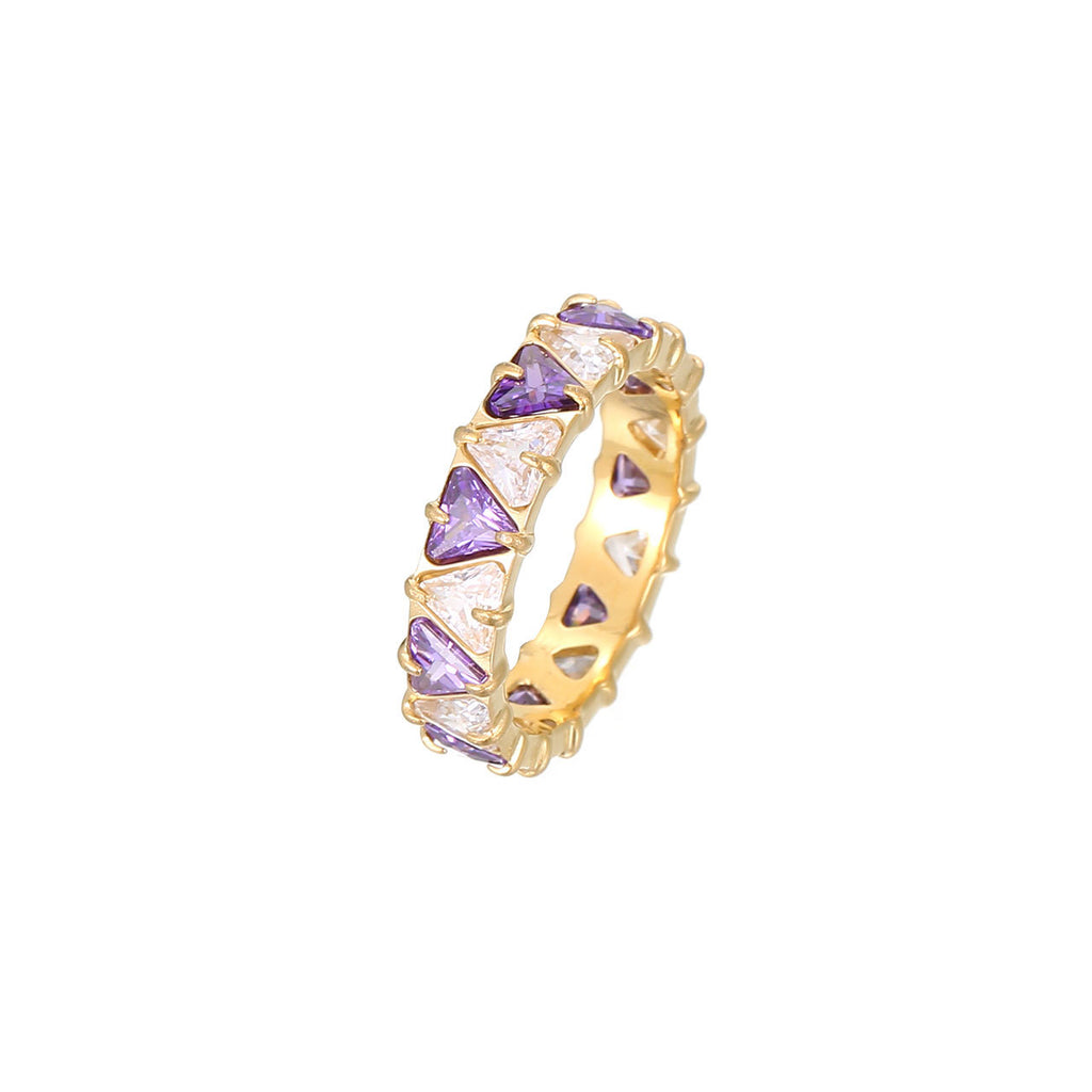 Herzring aus Titanstahl mit Zirkonia