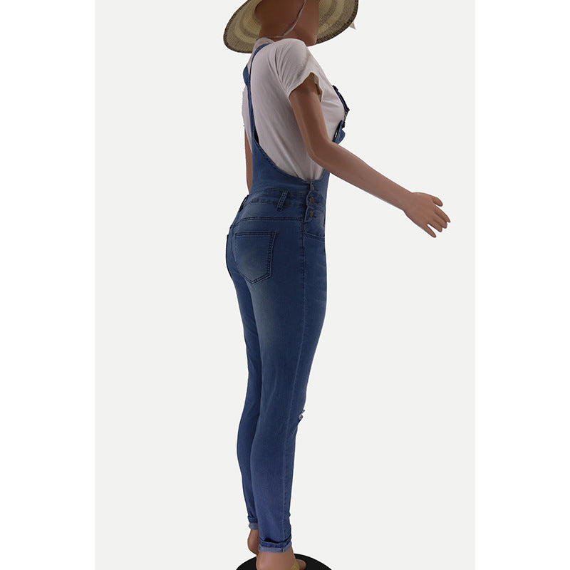 Damen Denim Latzhose im Workwear-Stil