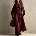 Elegantes Plissée-Kleid mit Fledermausärmeln – Bild 1 | LuxeStyle