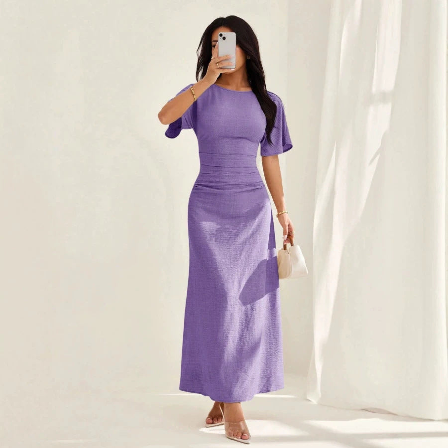 Elegantes Sommerkleid mit Prinzessinnenärmeln