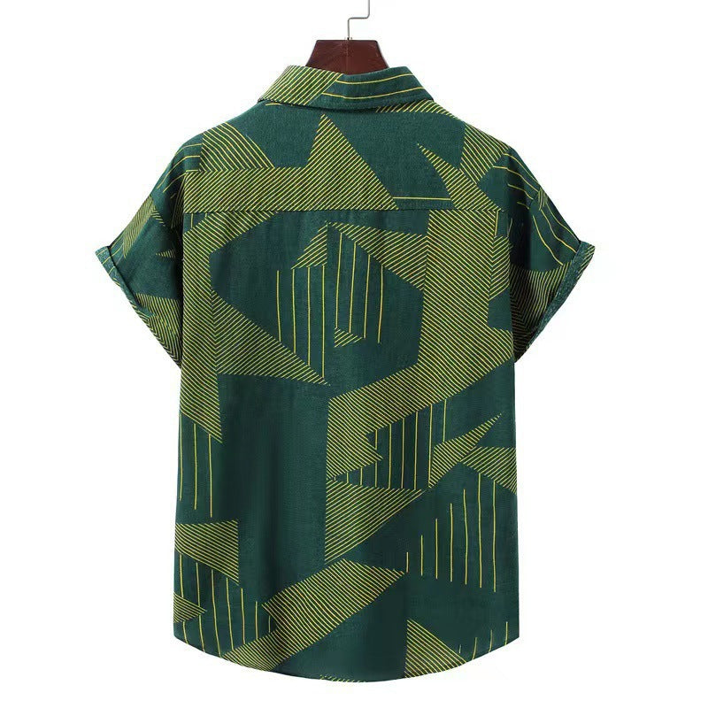 Shortsleeve Herren Shirt mit Streifenprint – Bild 3 | LuxeStyle