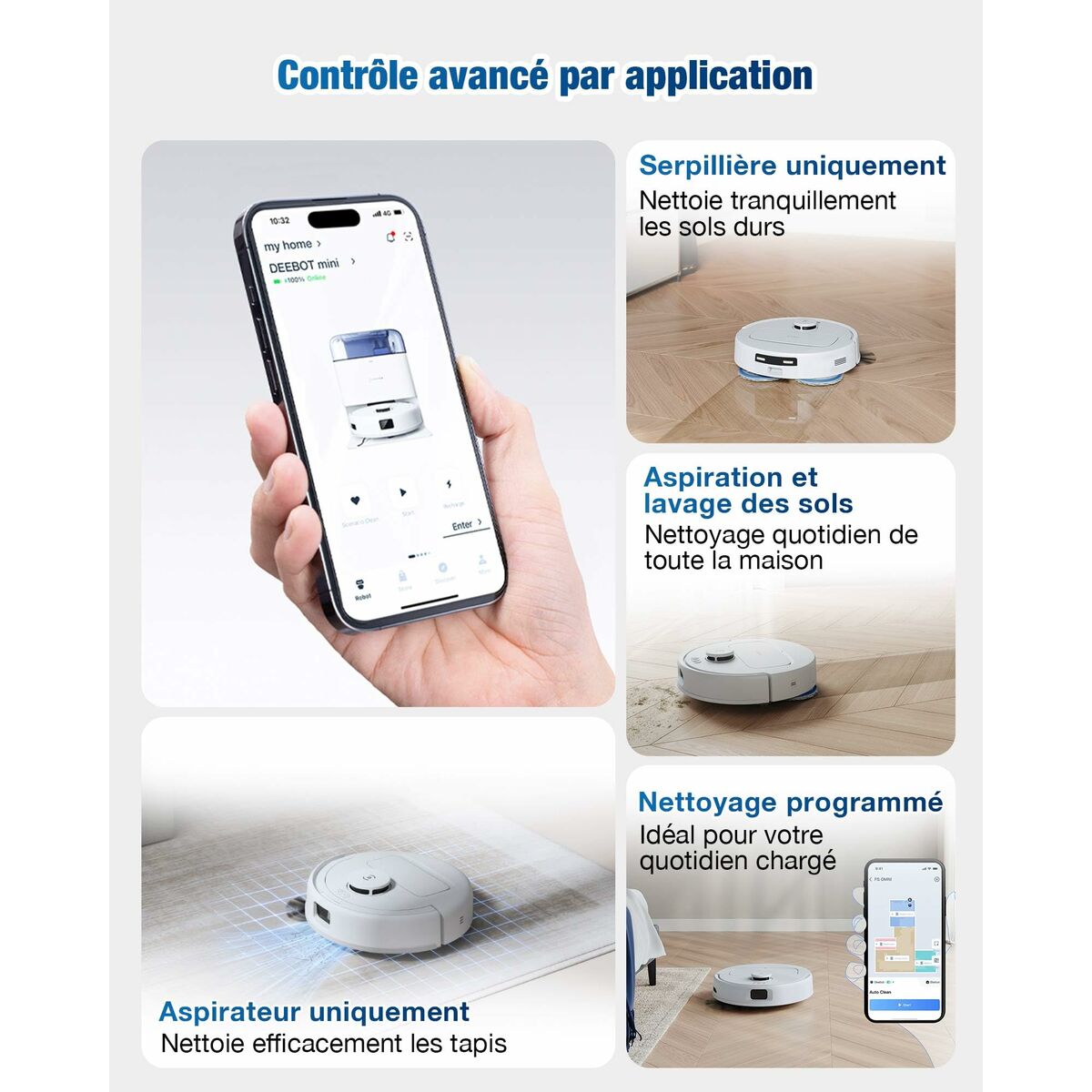 Roboterstaubsauger ECOVACS DEEBOT MINI 3200 mAh Weiss 1,8 L