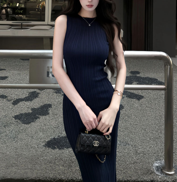 Ärmelloses Strickkleid für Damen