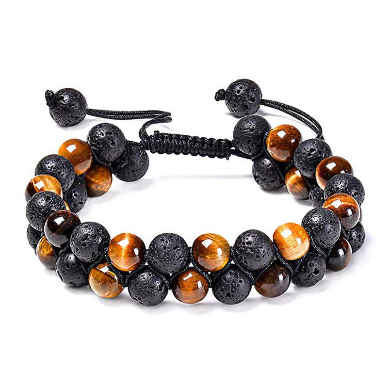 Tiger Eye Partnerarmbänder aus mattem Achat