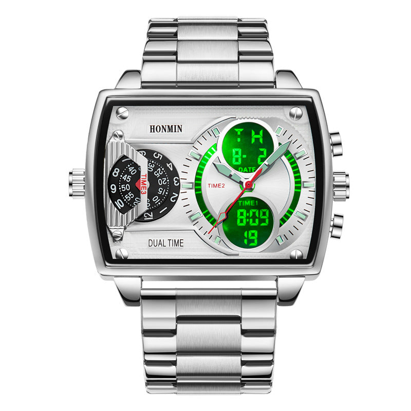 Sportliche Herrenuhr mit zwei Zeitzonen