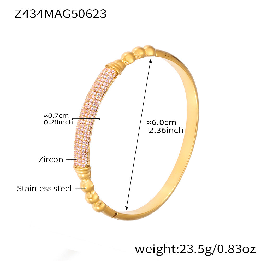 Zirkonarmband aus Edelstahl – Bild 2 | LuxeStyle
