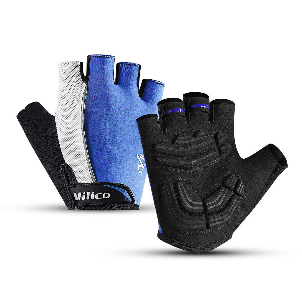 Atmungsaktive Anti-Rutsch Velo-Handschuhe (Halbfinger)