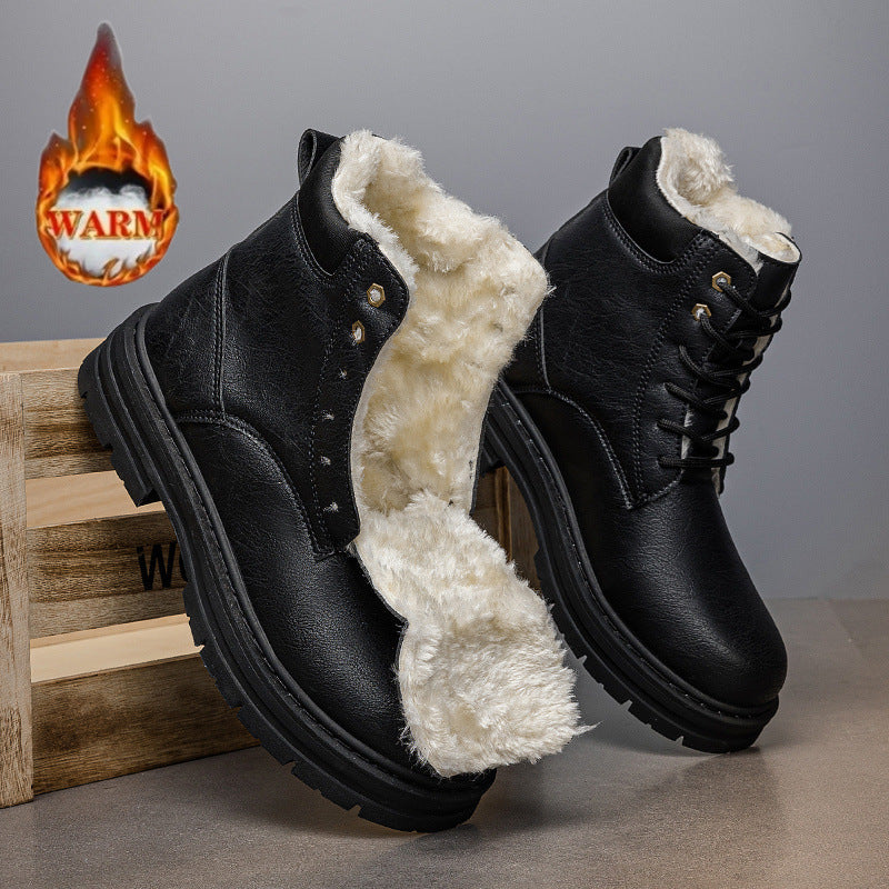 Herren Winter Western Boots mit dicker Sohle