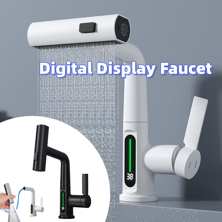 Digitaler Wasserhahn mit Ausziehbrause