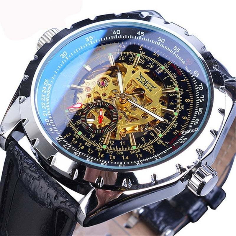 Automatische mechanische Armbanduhr mit blauem Glas – Ansicht 2