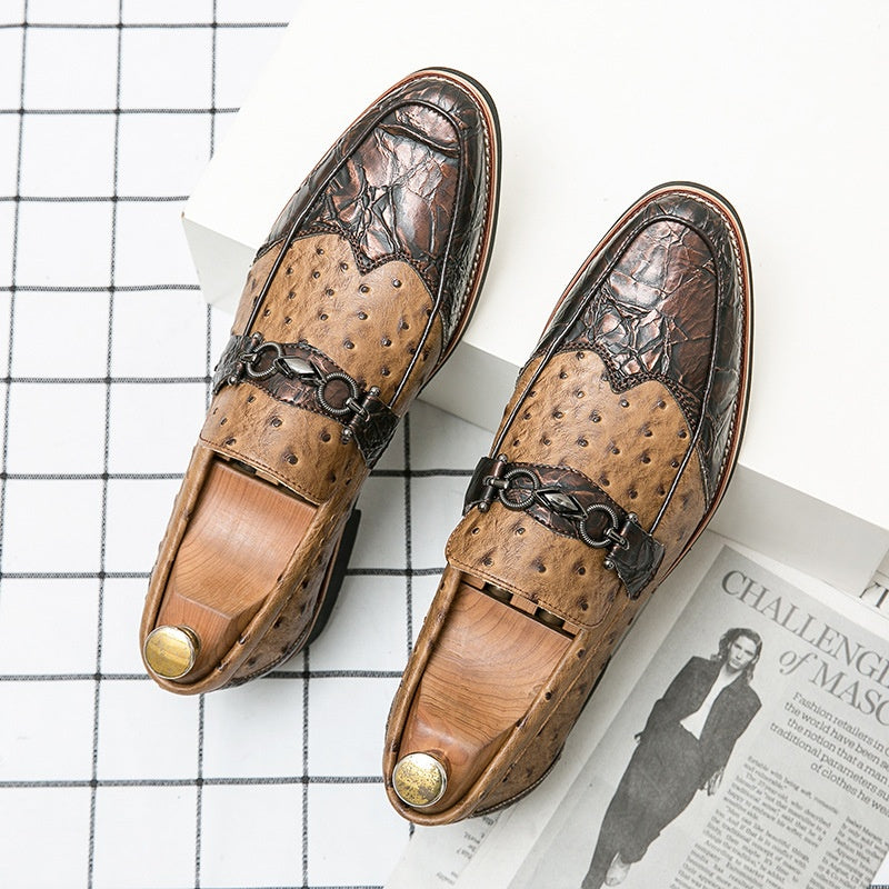 Freizeitschuhe aus Leder mit Muster