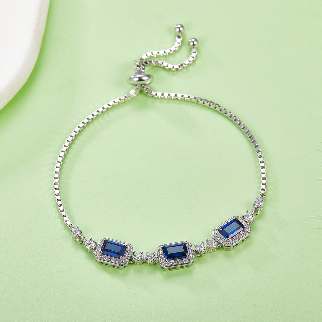 Sterlingsilber Armband mit Lab-Grown Edelsteinen