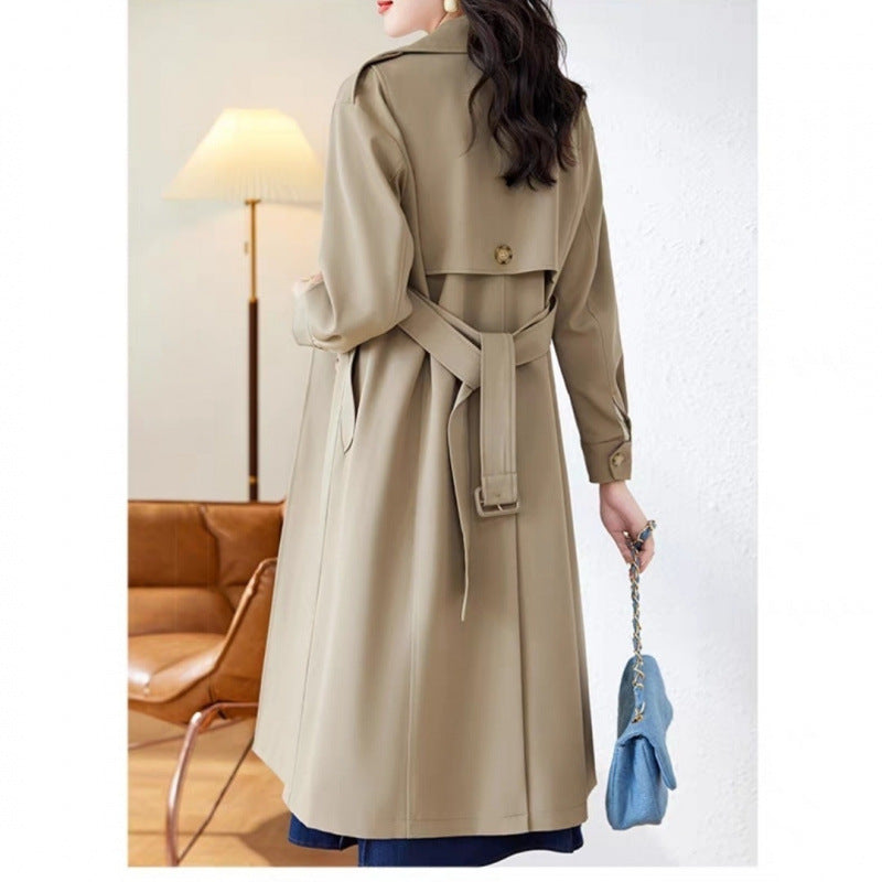 Schwarzer Mid‑Length‑Trench‑Coat – Bild 6 | LuxeStyle